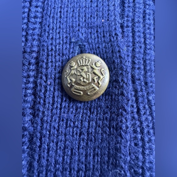 100% Merino Wool Vintage Liz Knit School Sweater Cardigan Womens Small Petite - Picture 4 of 11